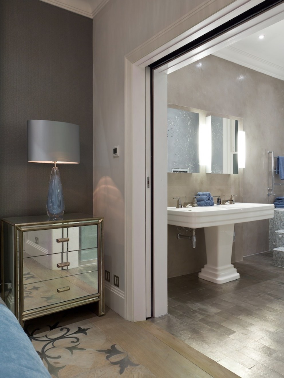Master Bedroom, Bathroom & Dressing Room, Kensington | Towards bathroom | Interior Designers